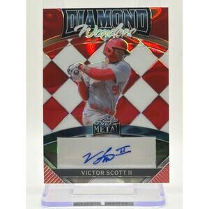 2024 Leaf Metal Victor Scott II Diamond Wonders Red Lava Auto 8/12 SP Cardinals